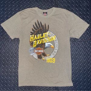Harley Davidson Eagle Orlando Florida Green Short Sleeve‎ T Shirt Men’s Large
